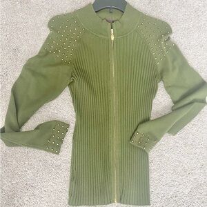 Olive Green Sweater Studs Forest Green Dark Green Sweater